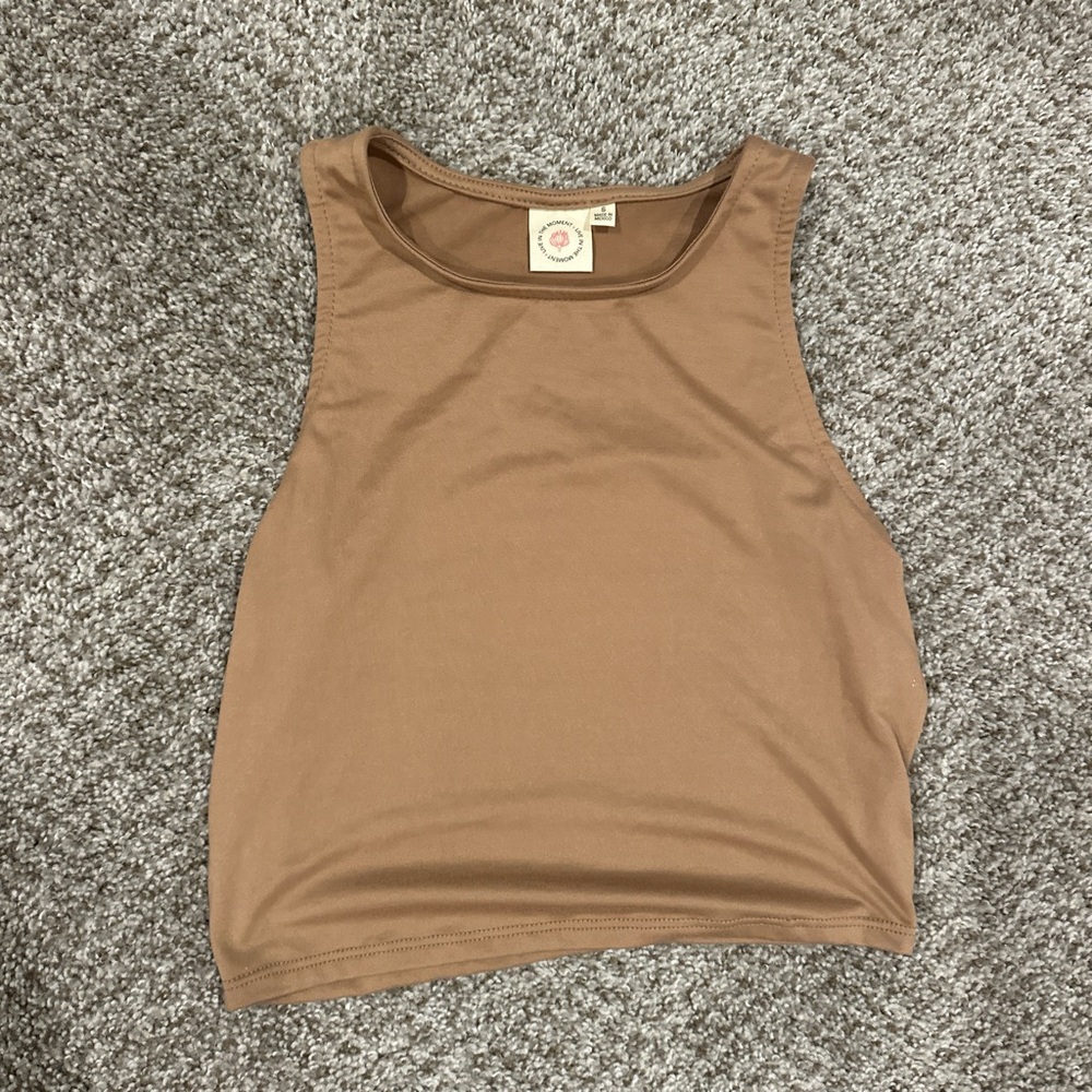 Women's Tan Sleeveless Top